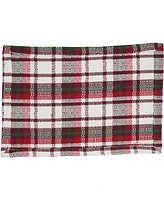 Saro Lifestyle Simple Plaid Cotton Placemats and Napkins, Set of 8