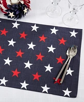 Saro Lifestyle Patriotic Americana Cotton Stars Placemats, 14" x 20"