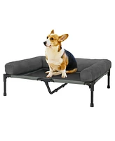 Bingopaw Raised Cooling Dog Bed-Outdoor With Removable Bolster
