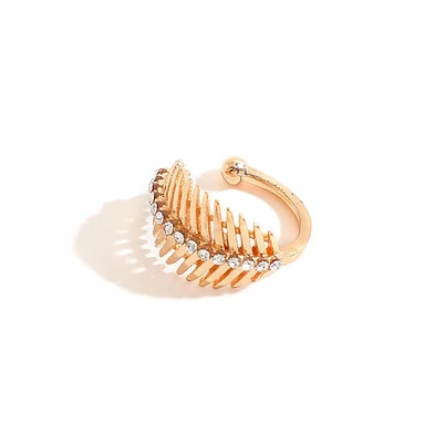 Sohi Women's Gold Plated Cartilage Cuff Earrings