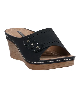 Gc Shoes Women's Vega Floral Wedge Sandals