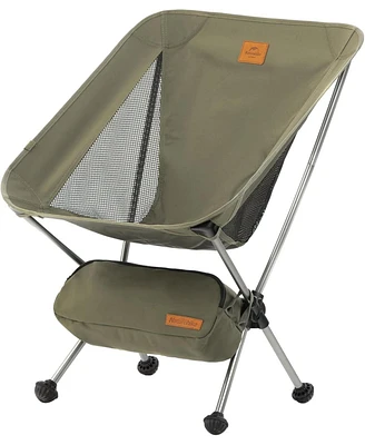 Naturehike Ultralight Camping Chair, Portable Backpacking Chair with Storage Bag & Anti-Sinking Feet, Compact Collapsible Camp
