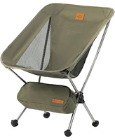 Naturehike Ultralight Camping Chair, Portable Backpacking Chair with Storage Bag & Anti-Sinking Feet, Compact Collapsible Camp