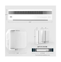 Profile Window Air Circulator Fan with Reversible Exhaust - White