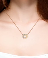 Lali Jewels Diamond Swirl Knot 18" Pendant Necklace (1/10 ct. t.w.) in 14k Tricolor Gold