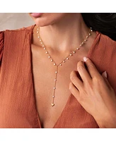 Timeless Love Heart Pearl Lariat Necklace