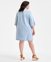 Style & Co Plus Denim Dress, Exclusively at Macy's
