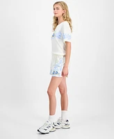 Disney Juniors' Chillin Stitch Pull-On Graphic Shorts