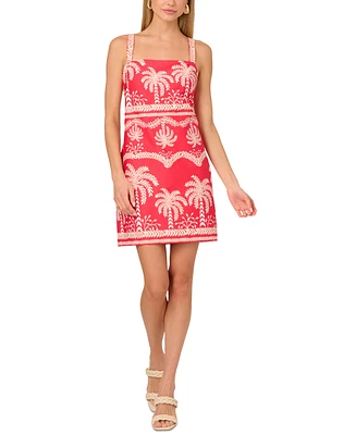 Adrianna by Papell Women's Palm-Print Shift Dress