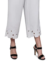 Karl Lagerfeld Paris Petite Mid-Rise Cutout-Flower Pants