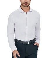 Perry Ellis Portfolio Men's Textured Tattersall Dress Shirt