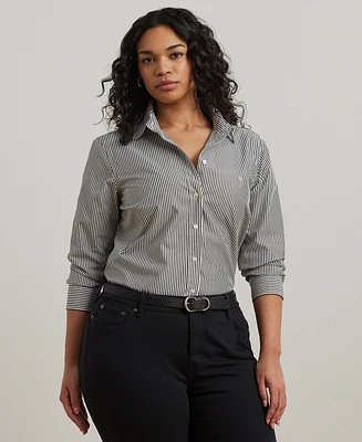 Lauren Ralph Plus-Size Easy Care Cotton Shirt