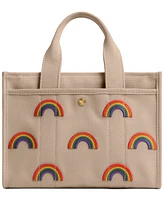 Coach Cargo Tote Bag 26 With Rainbow