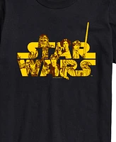 Airwaves Men's Star Wars Character Logo Short Sleeve T-Shirt