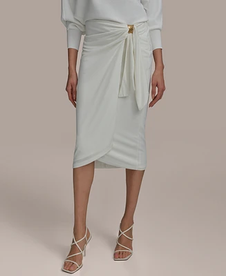 Donna Karan New York Women's Gathered Waist Midi Skirt