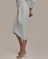 Donna Karan New York Women's Gathered Waist Midi Skirt