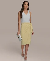 Donna Karan New York Women's Gathered Waist Midi Skirt