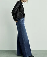 Mango Women's High-Waist Wide Leg Jeans