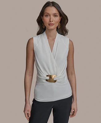Donna Karan New York Women's Hardware-Detail Sleeveless Top