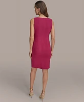 Donna Karan New York Women's Cowlneck Sleeveless Dress