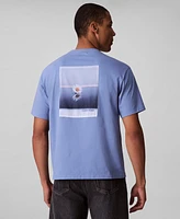 Calvin Klein Men's Relaxed Fit Short Sleeve Flower Applique Crewneck T-Shirt