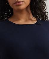 Lauren Ralph Plus Stretch Cotton T-Shirt