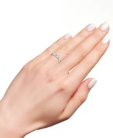 Diamond Halo Twist Engagement Ring (1 ct. t.w.) in 14k White Gold