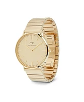 Daniel Wellington Unisex Analog Gold-Tone Stainless Steel Watch, 40mm