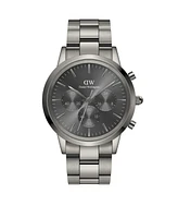 Daniel Wellington Unisex Chronograph Black Stainless Steel Watch, 42mm