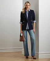 Lauren Ralph Women's Double-Breasted Wool Crepe Blazer