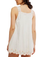 Free People Women's Latecia Embroidered Cotton Mini Dress