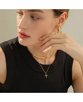 Sterling Silver 18k Gold Plated Caroline Single Chain Necklace