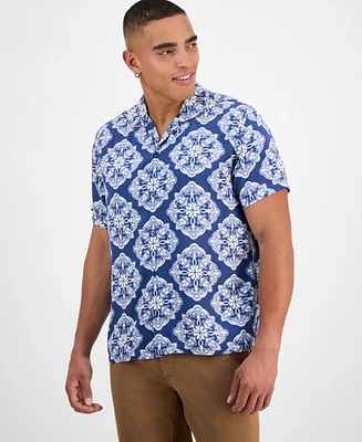 Sun + Stone Men's Larsen Medallion Shirt, Exclusively at Macy's