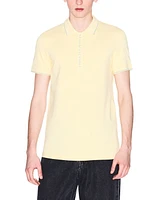 A|X Armani Exchange Men's Slim-Fit Tipped 1/4-Zip Logo-Placket Polo Shirt