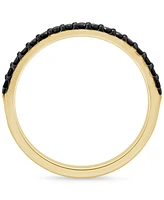 Black Diamond Band Ring (1/4 ct. t.w.) in 14k Yellow Gold