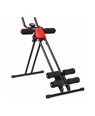 Abdominal Crunch Machine with Lcd Monitor – Home Gym Equipment for Targeted Core Workouts