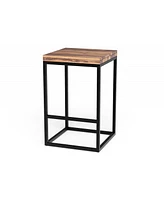 Counter Height Iron Bar Chair with Backless Design for Home or Bistro
