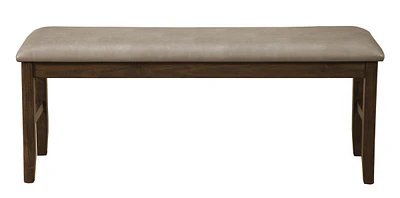 Faux Leather Distressed Upholstery Dining Bench