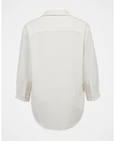 Celtic & Co. Women's Linen Blend Relaxed Shirt