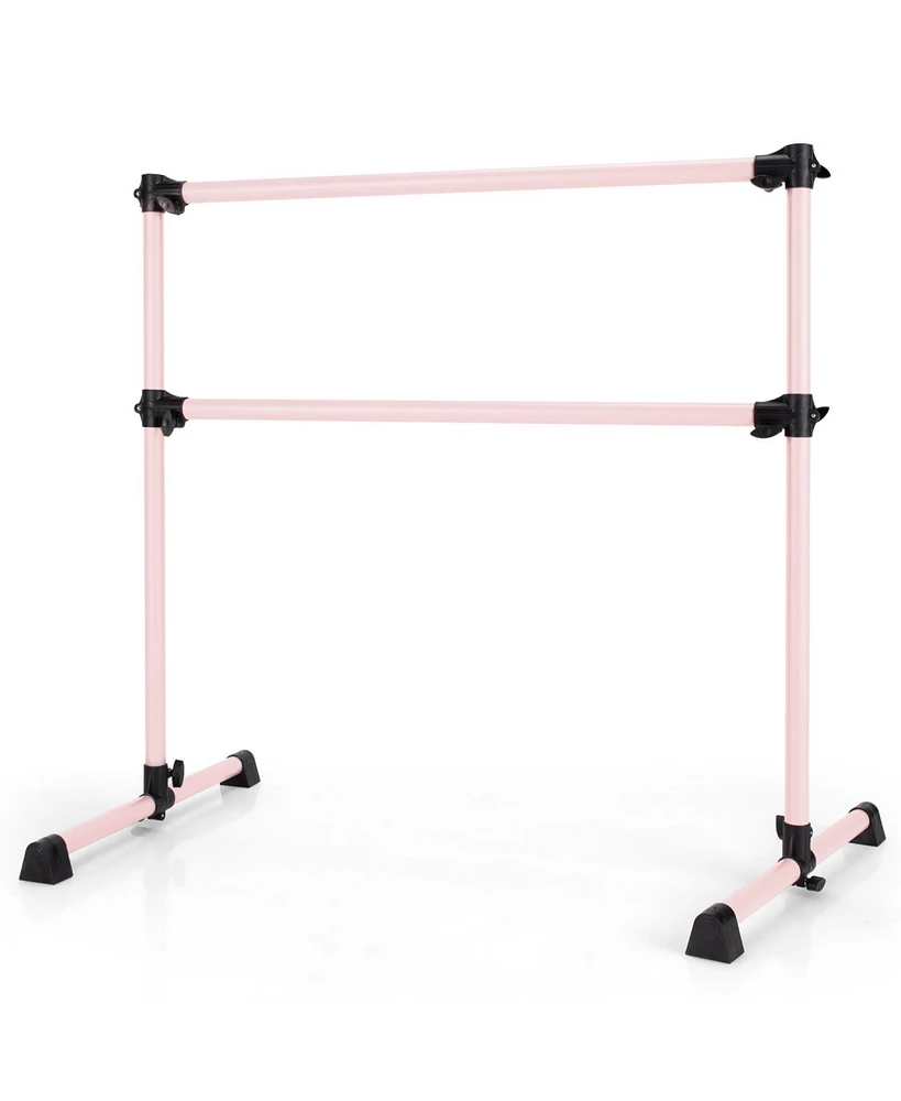 Double Ballet Barre with Adjustable Height – Perfect for Dance Practice & Workouts