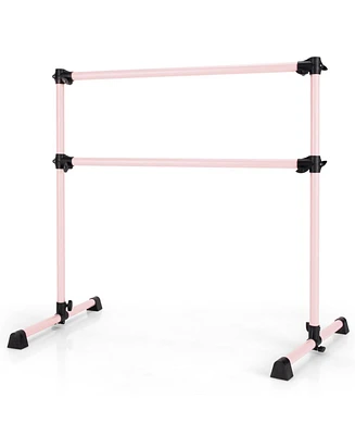 Double Ballet Barre with Adjustable Height – Perfect for Dance Practice & Workouts