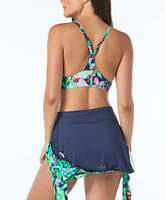 Beach House Sport Women's Emerge Long Sleeve Ruched Zip Front One Piece Swimsuit
