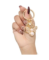 Juicy Couture Regal Bee Pearl Charm Keychain