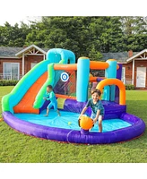Ltmate Global Inc. Bounce House for Kids 3-12 Inflatable Slide Jumping Bounce Castle Blow Up Toddler Bouncy House for Kids Outdoor with Slide and Blow