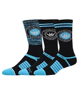 Strideline Men's Charlotte Fc Premium 3-Pack Knit Crew Socks Set