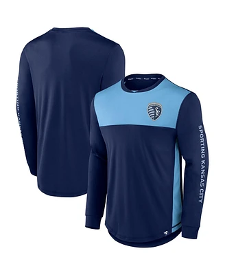 Fanatics Men's Navy/Blue Sporting Kansas City Striker Long Sleeve T-Shirt