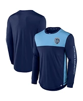 Fanatics Men's Navy/Blue Sporting Kansas City Striker Long Sleeve T-Shirt