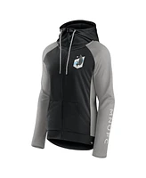 Fanatics Women's Black/Gray Minnesota United Fc Interlock Lightweight Full-Zip Jacket