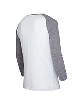 Concepts Sport Men's White/Charcoal Atlanta United Fc Concord Henley Raglan Long Sleeve T-Shirt