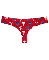 Concepts Sport Women's Red Philadelphia Phillies Record Allover Print Knit Thong